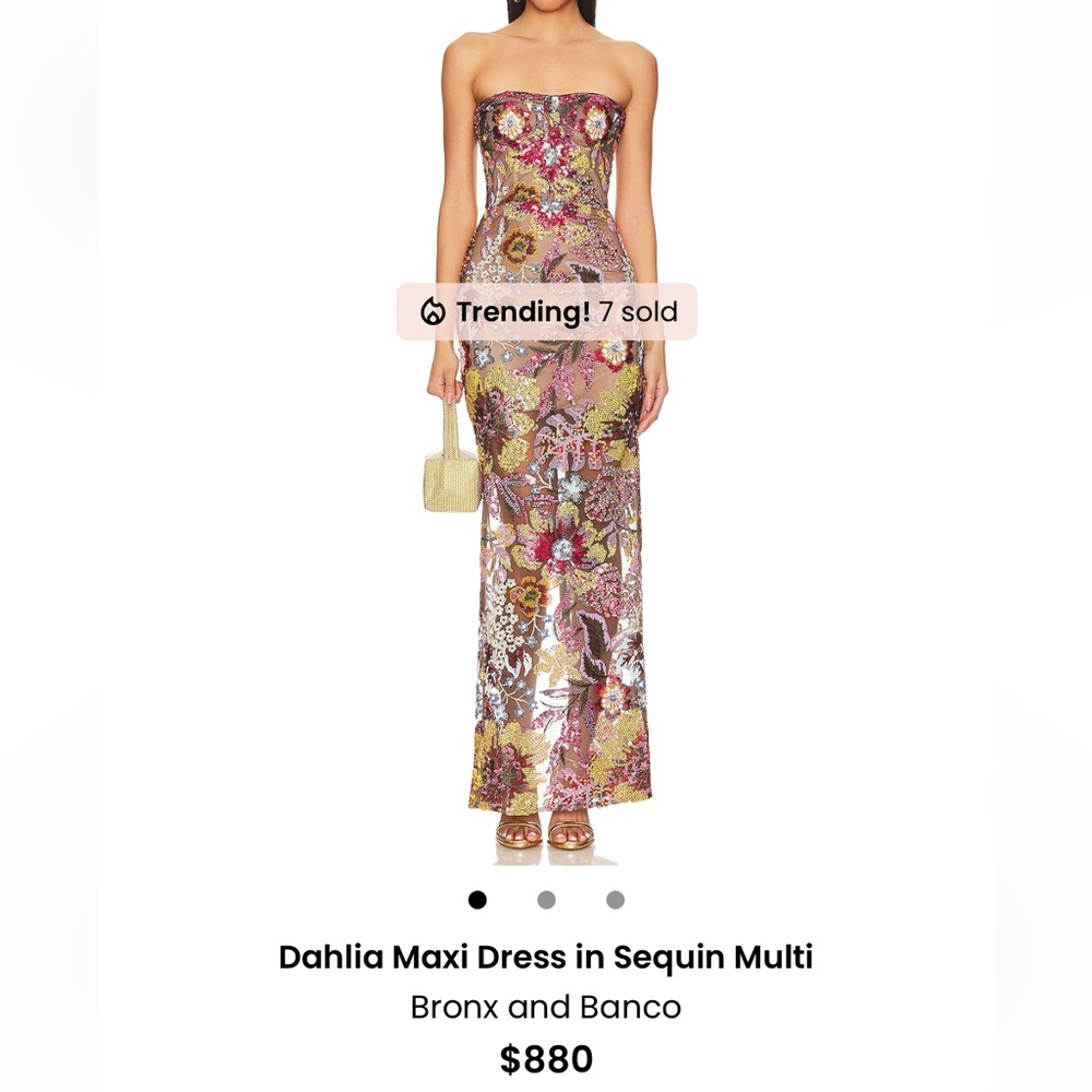 Bronx and Banco Strapless Floral Dress - Multicolor